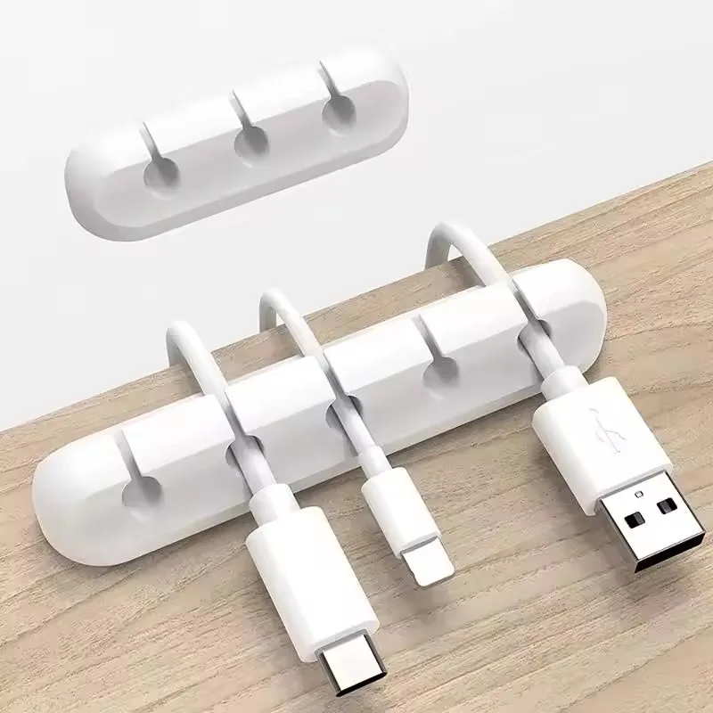 Silicone USB Cable Organizer USB Charging Cable Winder Desktop Tidy